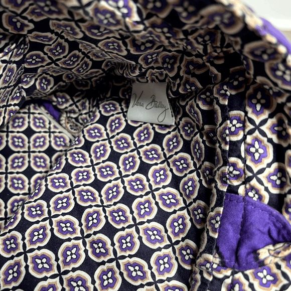 Vera Bradley Angle Tote Bag in "Simply Violet" Pattern - Picture 2 of 5
